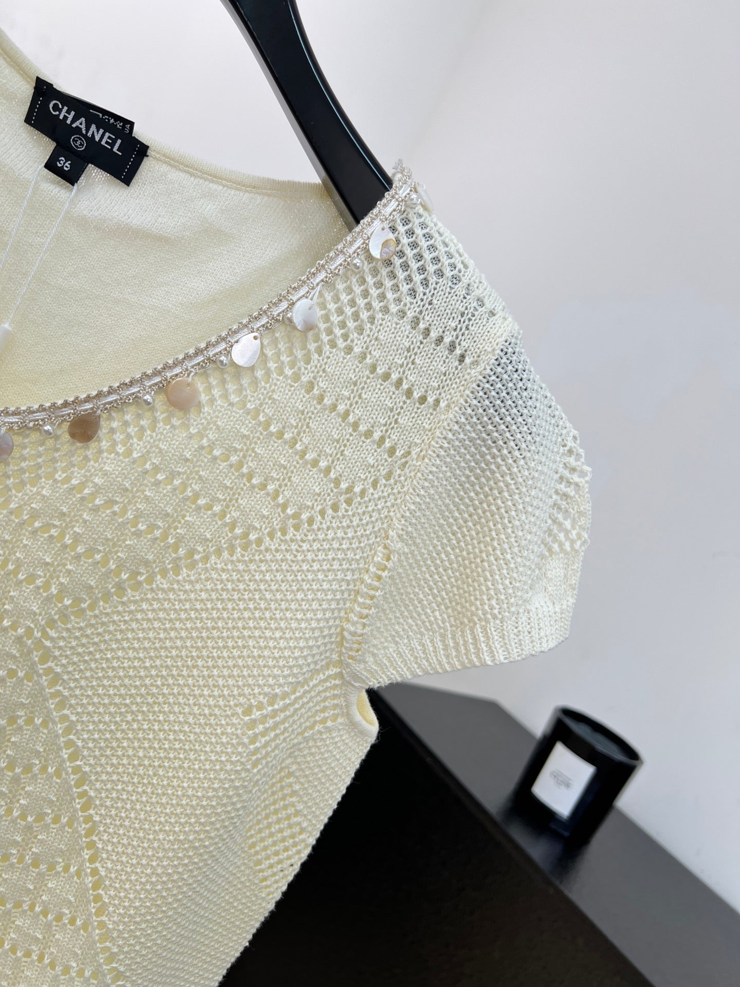 CHANEL 26S SHORT-SLEEVE KNIT TOP 1484
