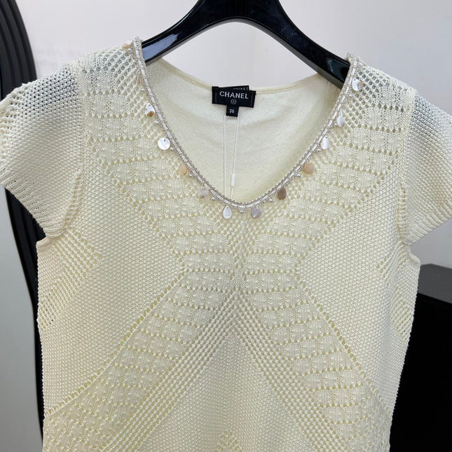 CHANEL 26S SHORT-SLEEVE KNIT TOP 1484