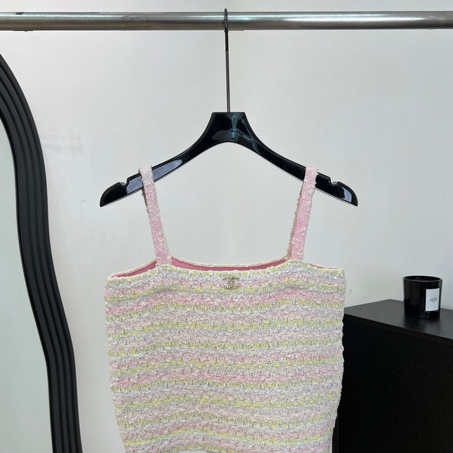 CHANEL 26S TWEED CAMI TOP 1481