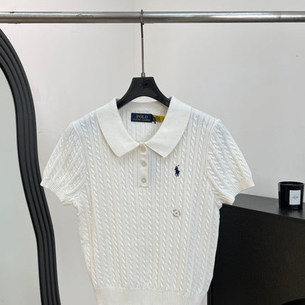 RALPH LAUREN 26S SHORT SLEEVE KNIT SWEATER 345