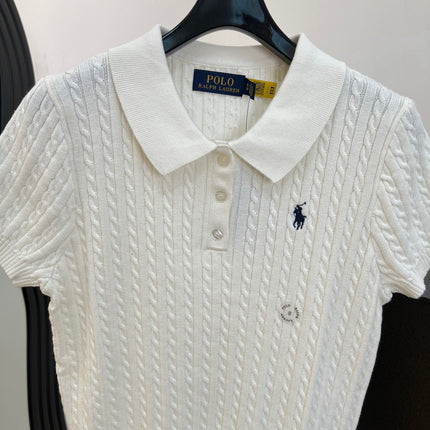 RALPH LAUREN 26S SHORT SLEEVE KNIT SWEATER 345