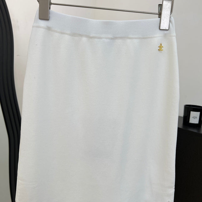 CHANEL 26S LACE HEM MIDI SKIRT 1314