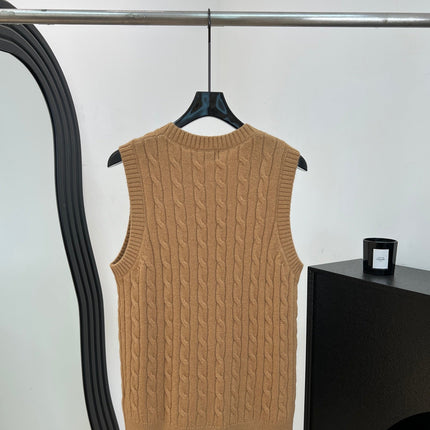 RALPH LAUREN 26S CREW-NECK CABLE-KNIT VEST 740