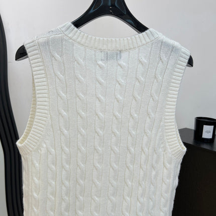 RALPH LAUREN 26S V-NECK CABLE-KNIT VEST 738