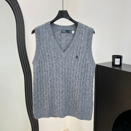 RALPH LAUREN 26S V-NECK CABLE-KNIT VEST 736