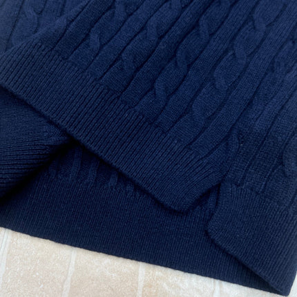 RALPH LAUREN 26S V-NECK CABLE-KNIT VEST 734