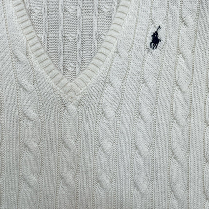 RALPH LAUREN 26S V-NECK CABLE-KNIT SWEATER 564