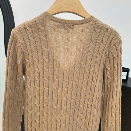 RALPH LAUREN 26S V-NECK CABLE-KNIT SWEATER 563