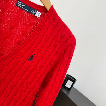 RALPH LAUREN 26S V-NECK CABLE-KNIT SWEATER 562