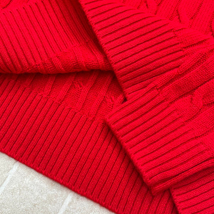 RALPH LAUREN 26S V-NECK CABLE-KNIT SWEATER 562