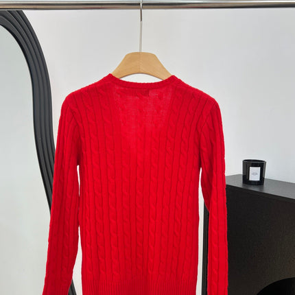RALPH LAUREN 26S V-NECK CABLE-KNIT SWEATER 562