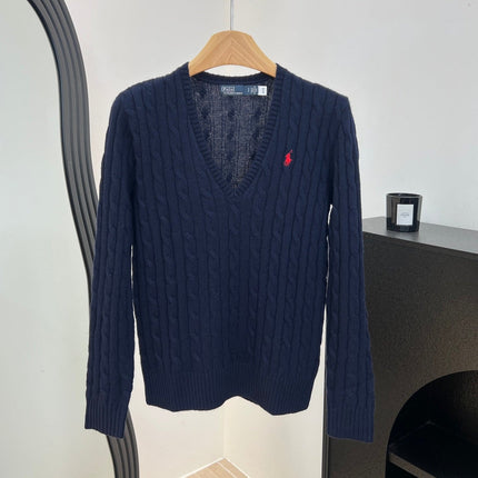RALPH LAUREN 26S V-NECK CABLE-KNIT SWEATER 560