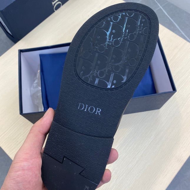 CD ALIDAS FLIP-FLOPS BLACK GRAINED CALFSKIN