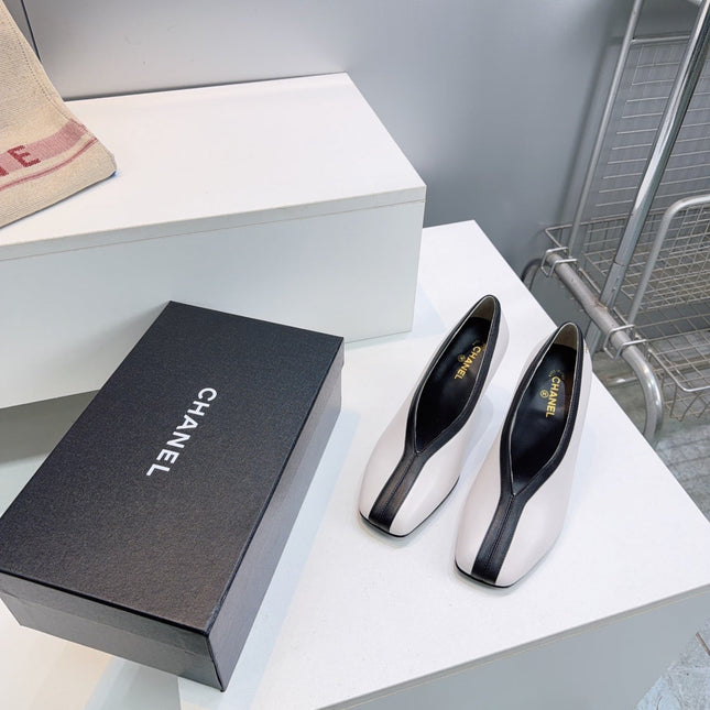 CHANEL 26S HIGH HEELS 100 MM IN WHITE CALFSKIN