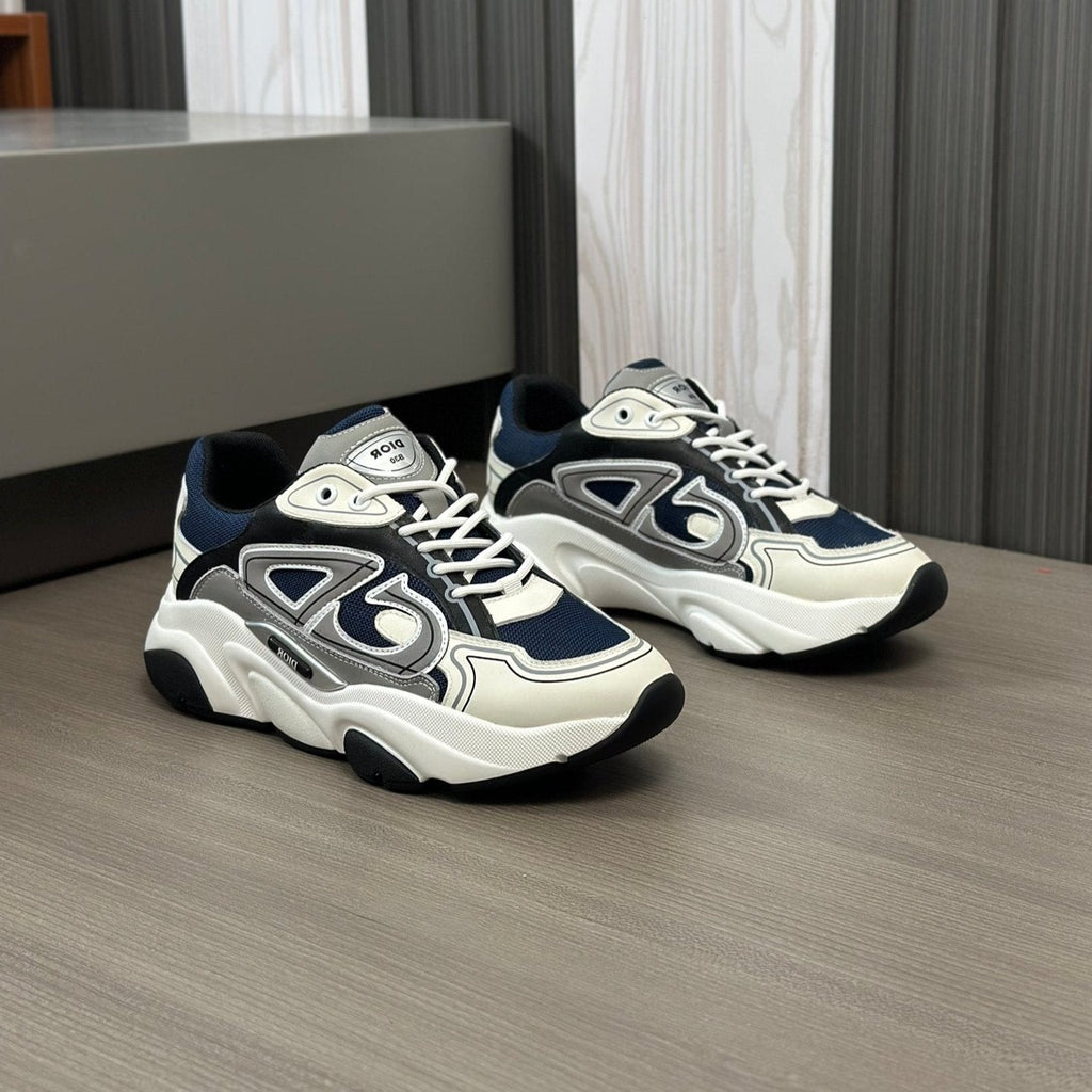 CD B22 SNEAKER NAVY AND WHITE MESH FABRIC