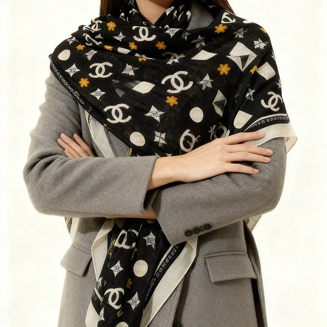 CHANEL 25S SCARF 140 IN CASHMERE 931509