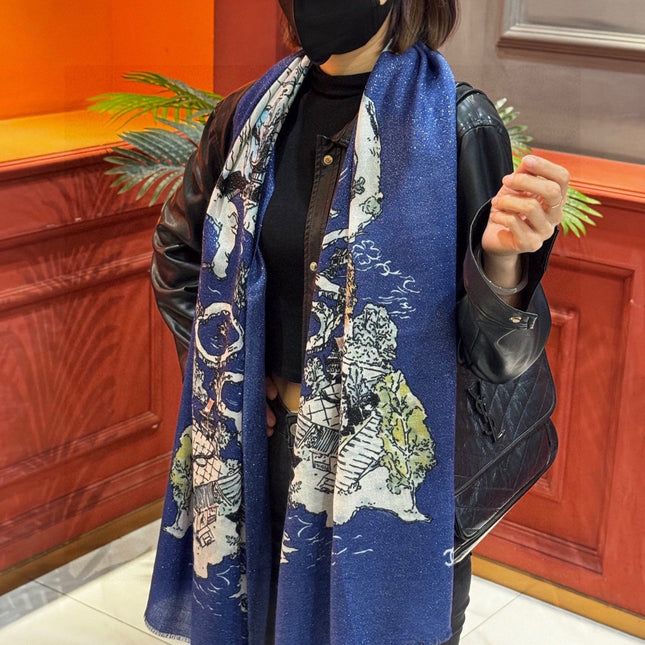 CHANEL 25S SCARF 200 CM IN CASHMERE 941753