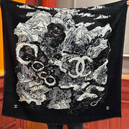 CHANEL 25S SCARF 200 CM IN CASHMERE 941754