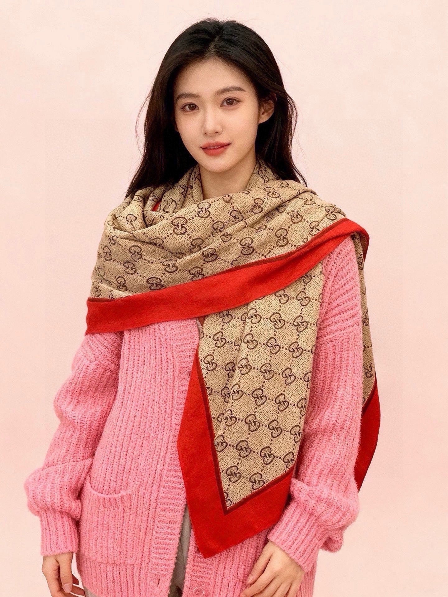 GUCCI 26S SCARF 135 IN CASHMERE AND SILK 315167