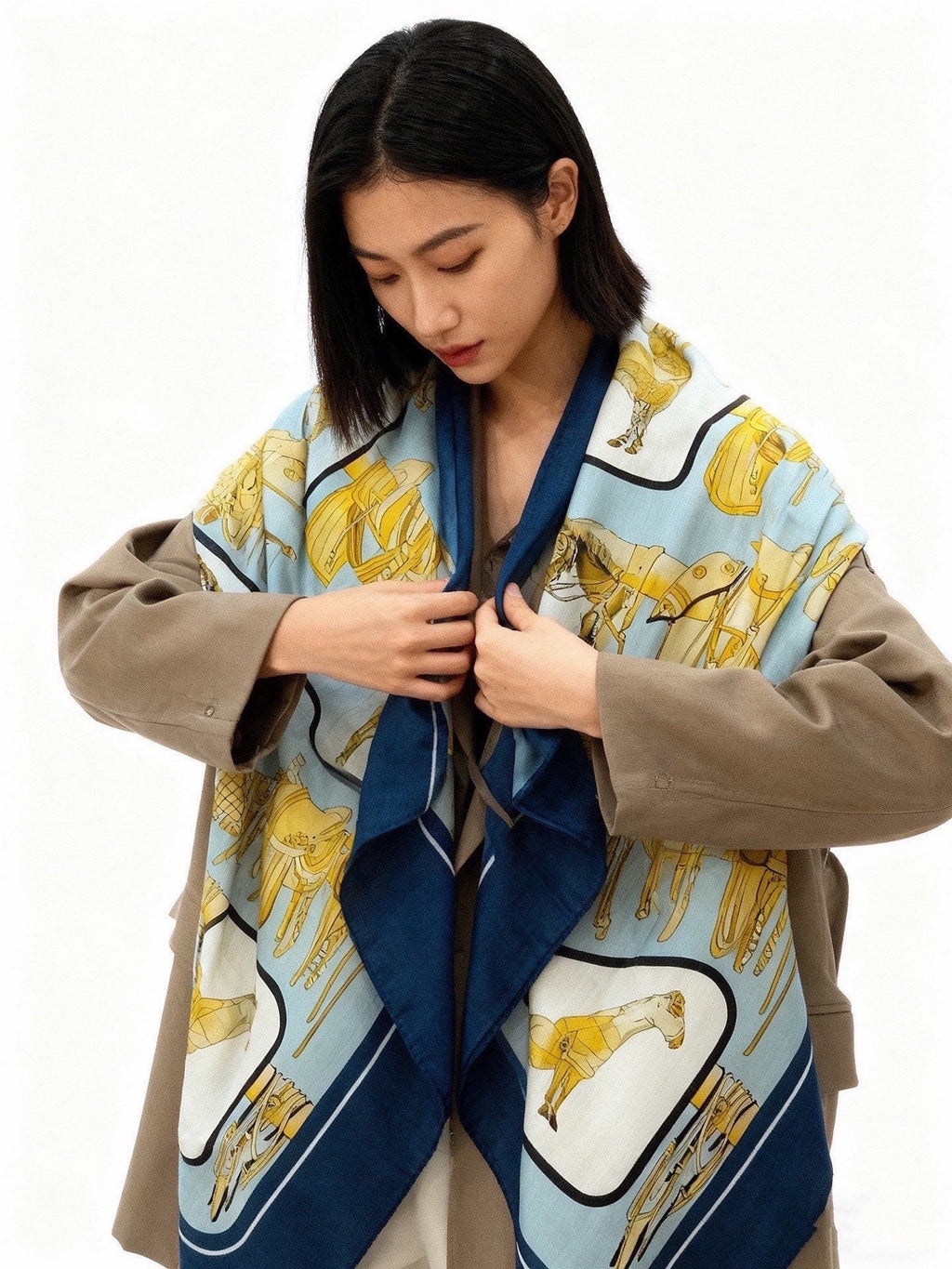 GUCCI 26S SCARF 135 IN CASHMERE AND SILK 314998