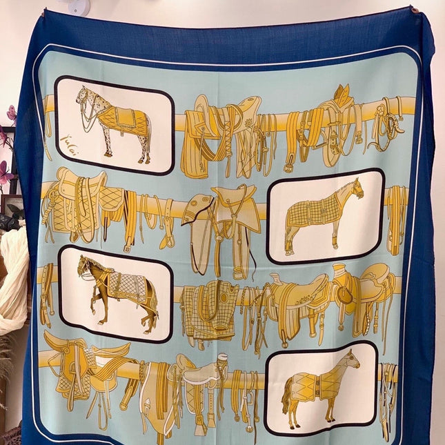 GUCCI 26S SCARF 135 IN CASHMERE AND SILK 314998