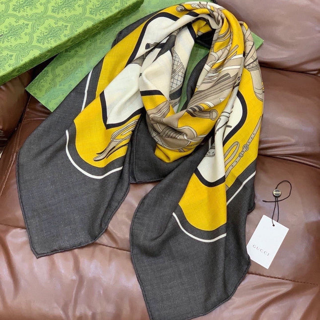 GUCCI 26S SCARF 135 IN CASHMERE AND SILK 314999