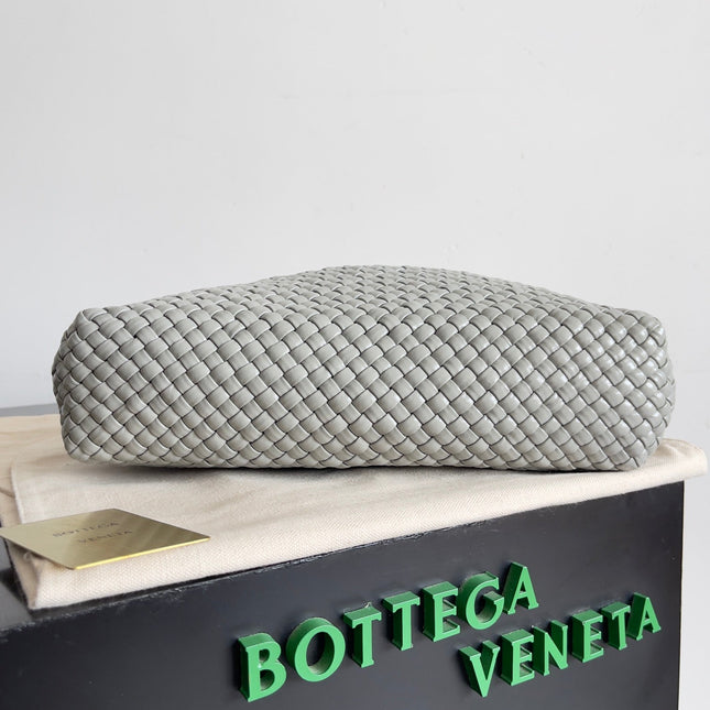 TOSCA SHOULDER BAG 27 IN AGATE GREY LAMBSKIN WITH DALMATA STONE DETAIL