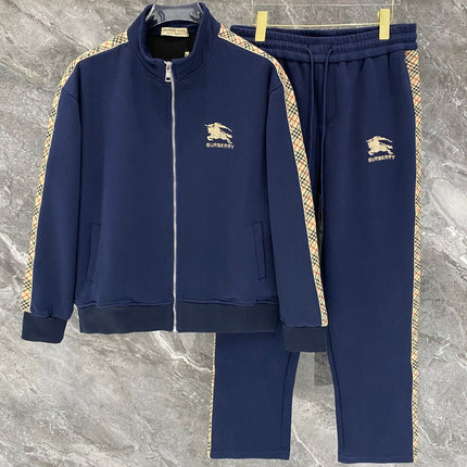 BURBERRY 26S CHECK-TRIM ZIP-UP TRACKSUIT 483