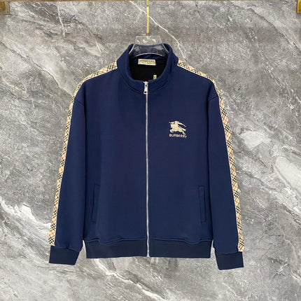 BURBERRY 26S CHECK-TRIM ZIP-UP TRACKSUIT 483