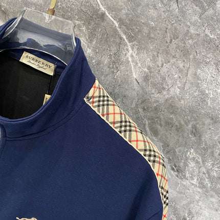 BURBERRY 26S CHECK-TRIM ZIP-UP TRACKSUIT 483