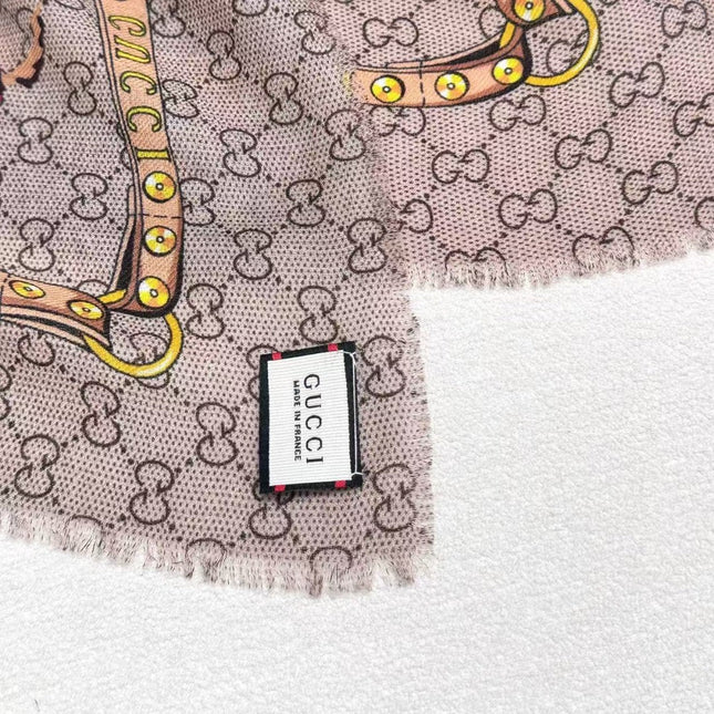 GUCCI 26S SCARF 140 IN CASHMERE AND SILK 309778