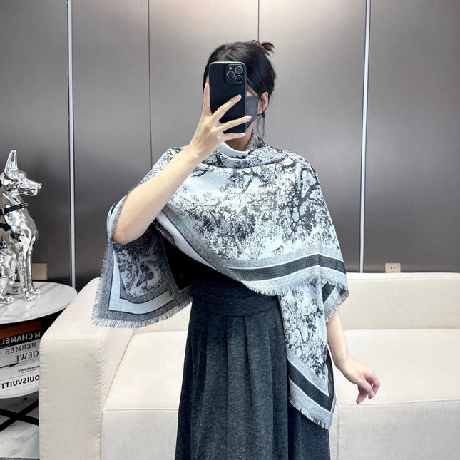 DIOR 26S SCARF 140CM IN SILK & CASHMERE 292287