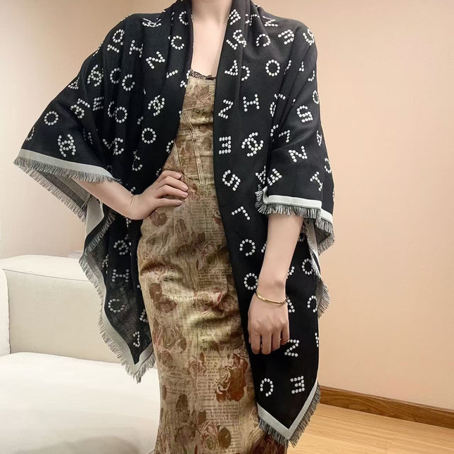 CHANEL 26S SCARF 140 IN WOOL AND SILK 311816