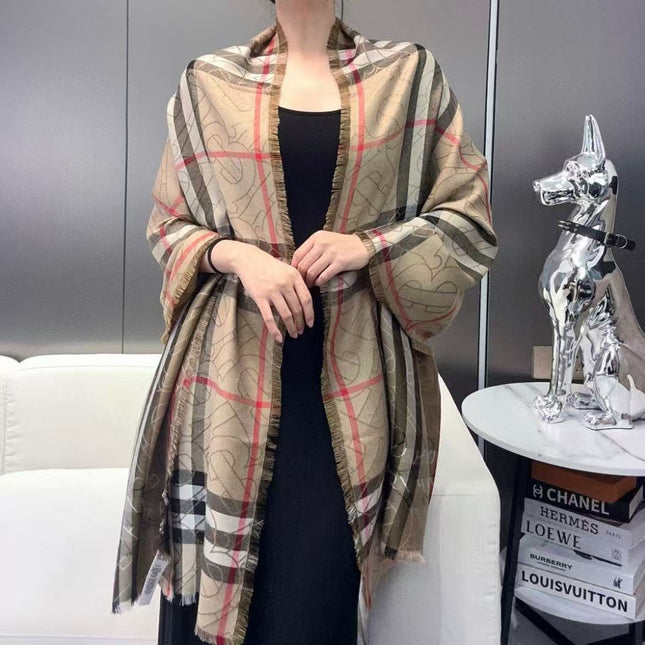 BURBERRY 26S SCARF 220CM IN SILK WOOL 318424