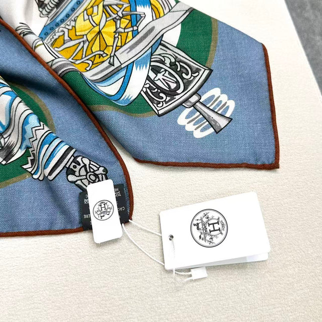 HERMES 26S SCARF 135 IN CASHMERE AND SILK 304576