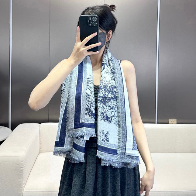 DIOR 26S SCARF 140CM IN SILK & CASHMERE 292286