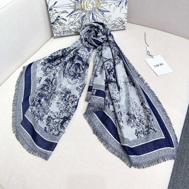 DIOR 26S SCARF 140CM IN SILK & CASHMERE 292286