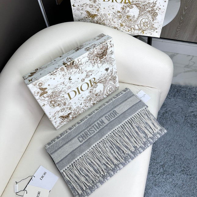 DIOR 26S SCARF 180CM IN CASHMERE 257325
