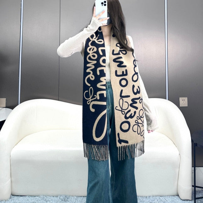 LOEWE 26S SCARF 180 IN CASHMERE WOOL 297945