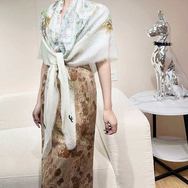 CHANEL 26S SCARF 140 IN SILK 309769