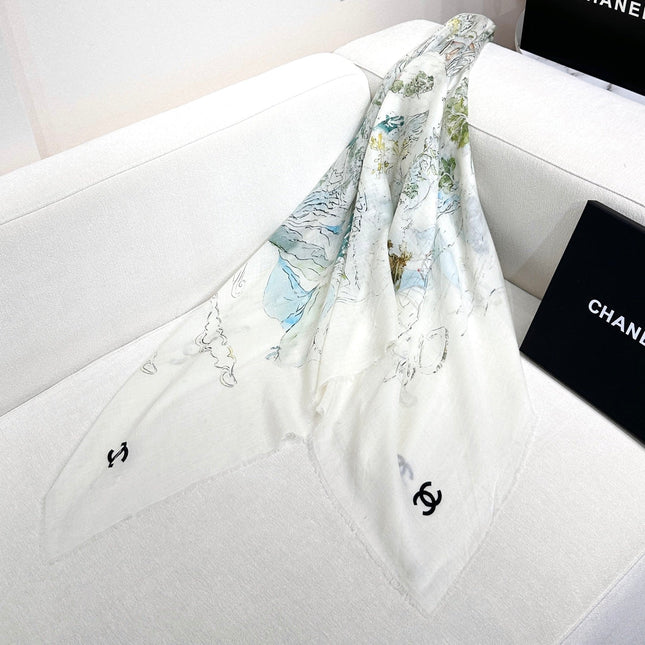 CHANEL 26S SCARF 140 IN SILK 309769