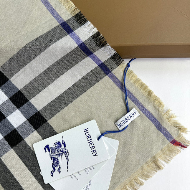 BURBERRY 26S SCARF 220CM IN SILK CASHMERE 303203