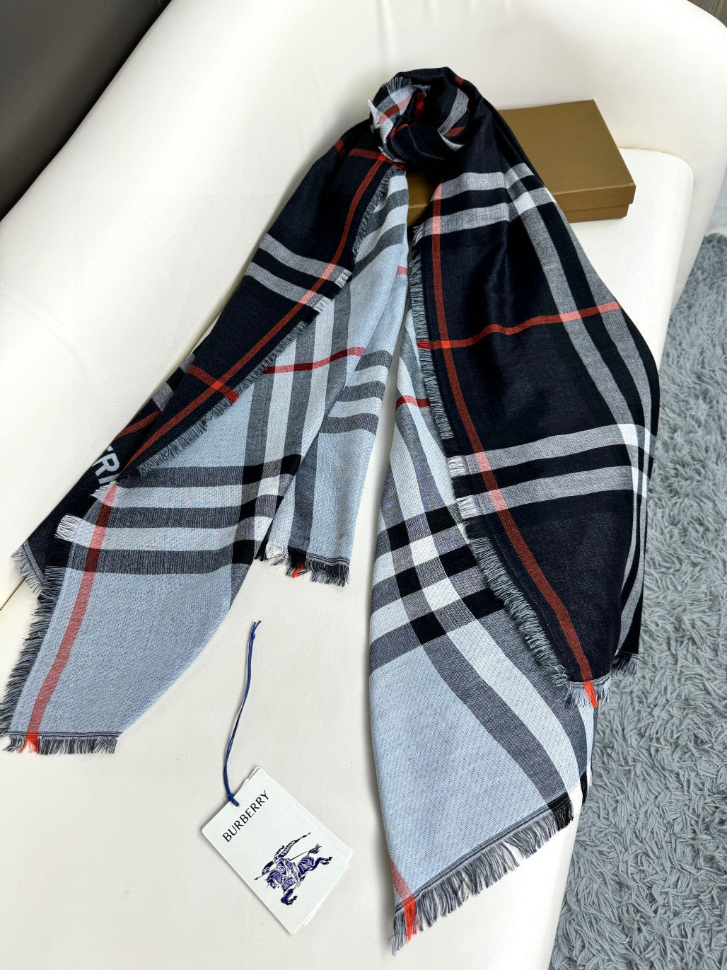 BURBERRY 26S SCARF 220CM IN SILK CASHMERE 303205