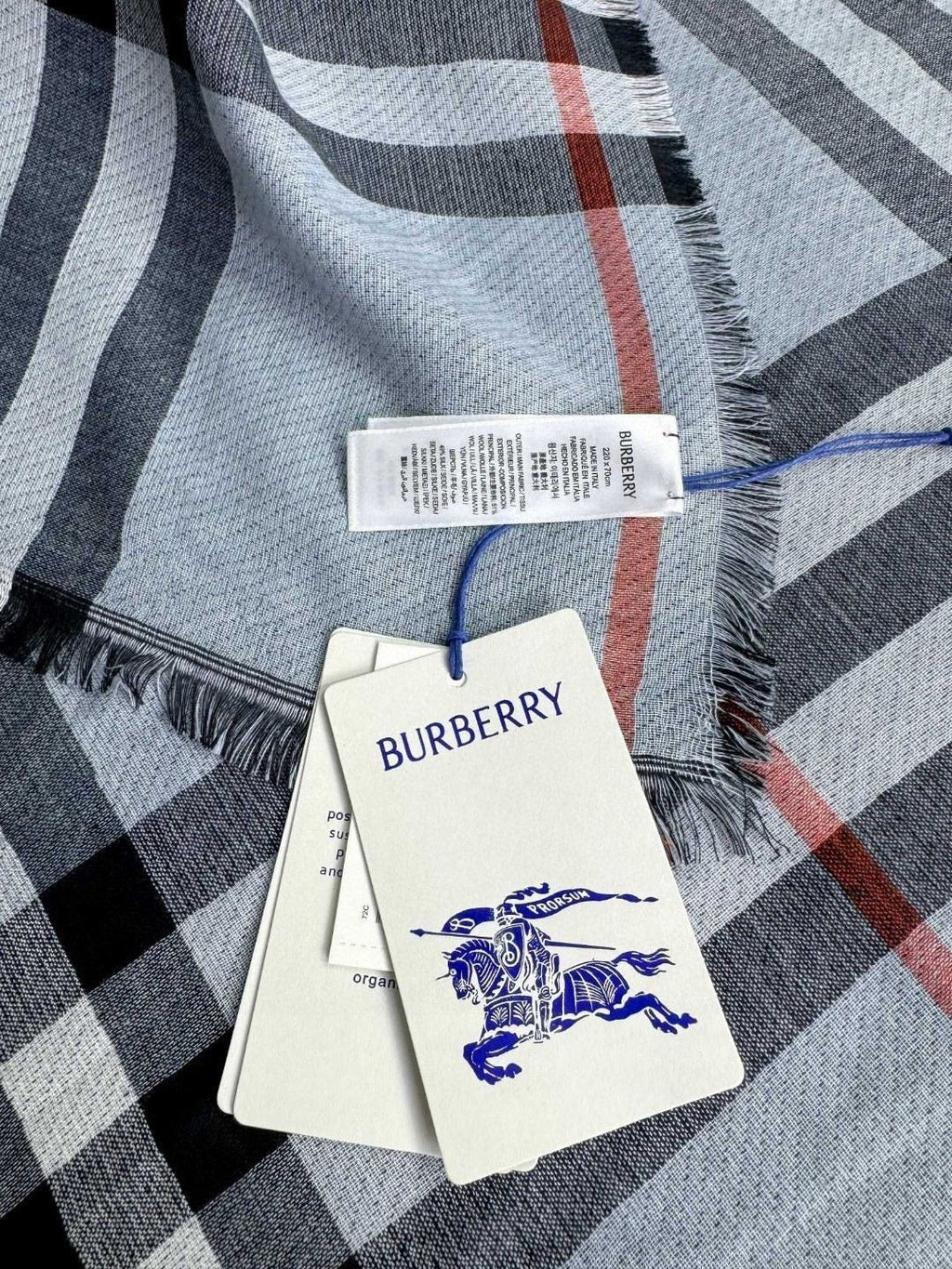 BURBERRY 26S SCARF 220CM IN SILK CASHMERE 303205