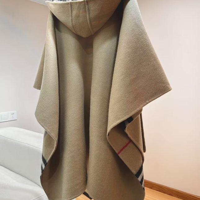 BURBERRY 26S HOODED CAPE 176 IN CASHMERE 304565