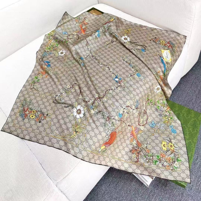 GUCCI 26S SCARF 90 IN SILK 315010