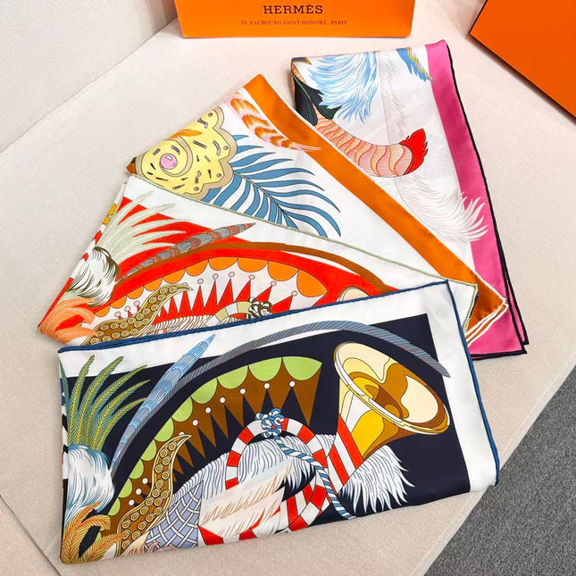 HERMES 26S SCARF 88 IN SILK 303219