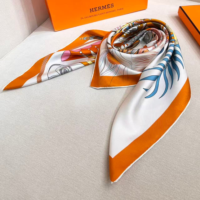 HERMES 26S SCARF 88 IN SILK 303219