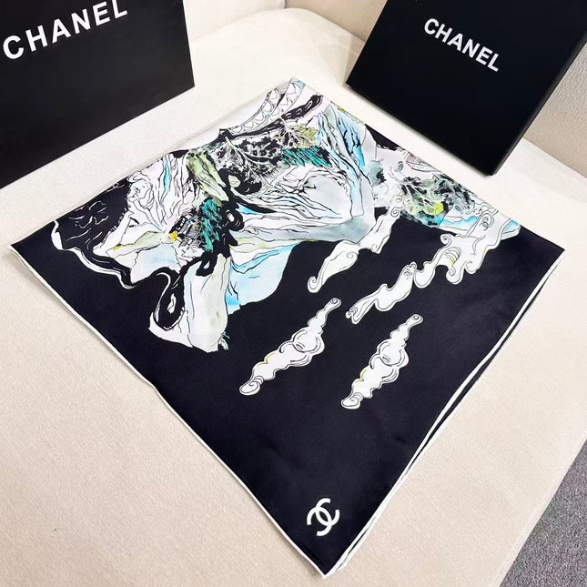 CHANEL 26S SCARF 90 IN SILK 303188