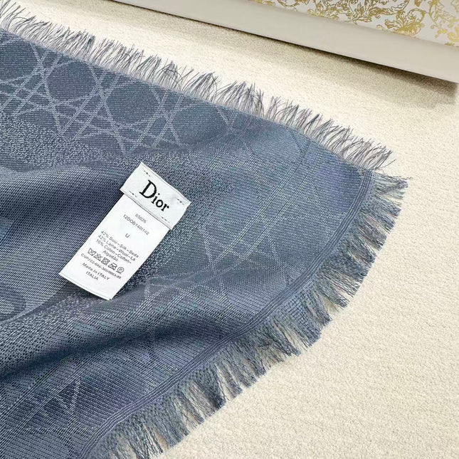DIOR 26S SCARF 140CM IN CASHMERE SILK 303197